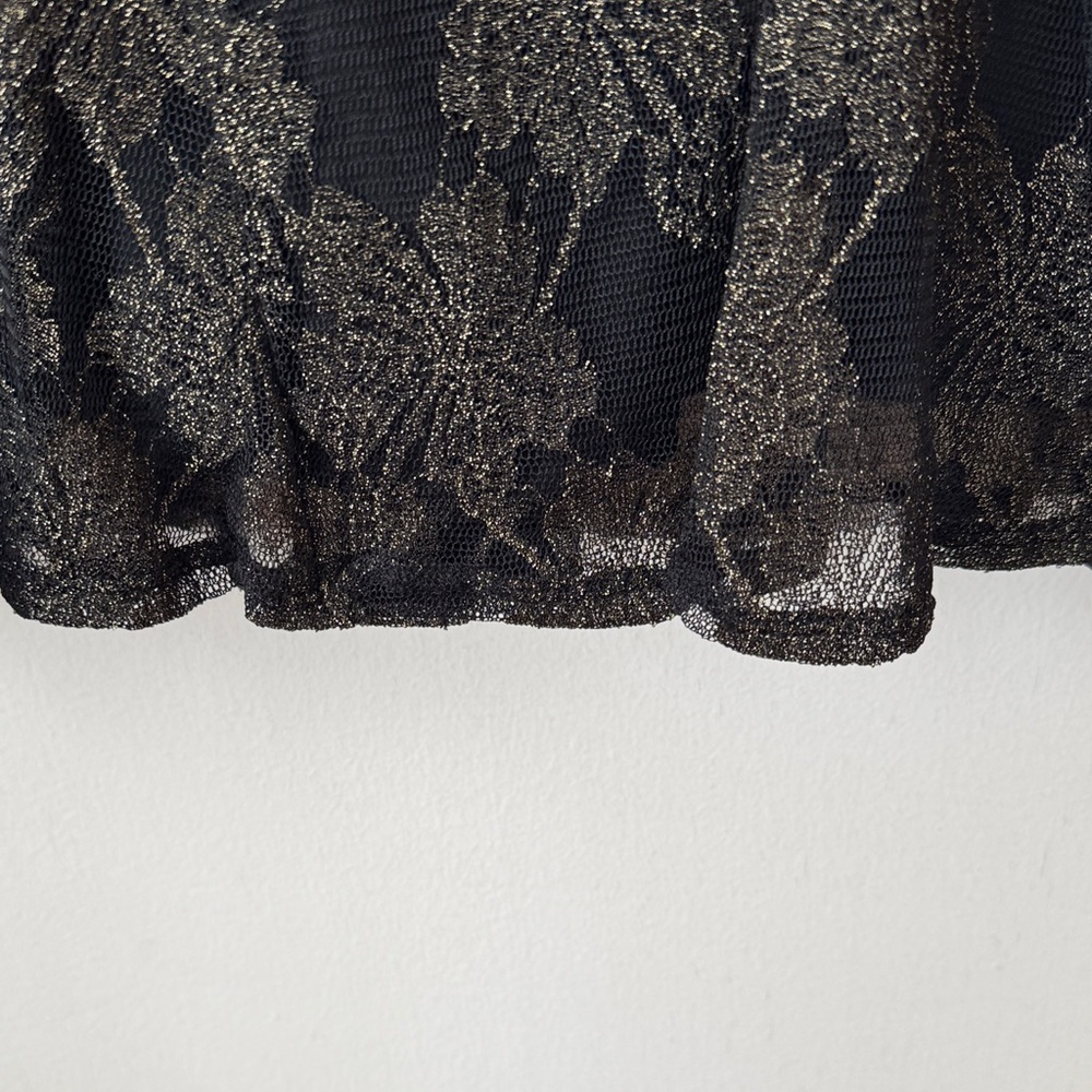 Chico's Elegant Women’s Black and Gold Floral Design Maxi Skirt. NWT - Picture 4 of 5
